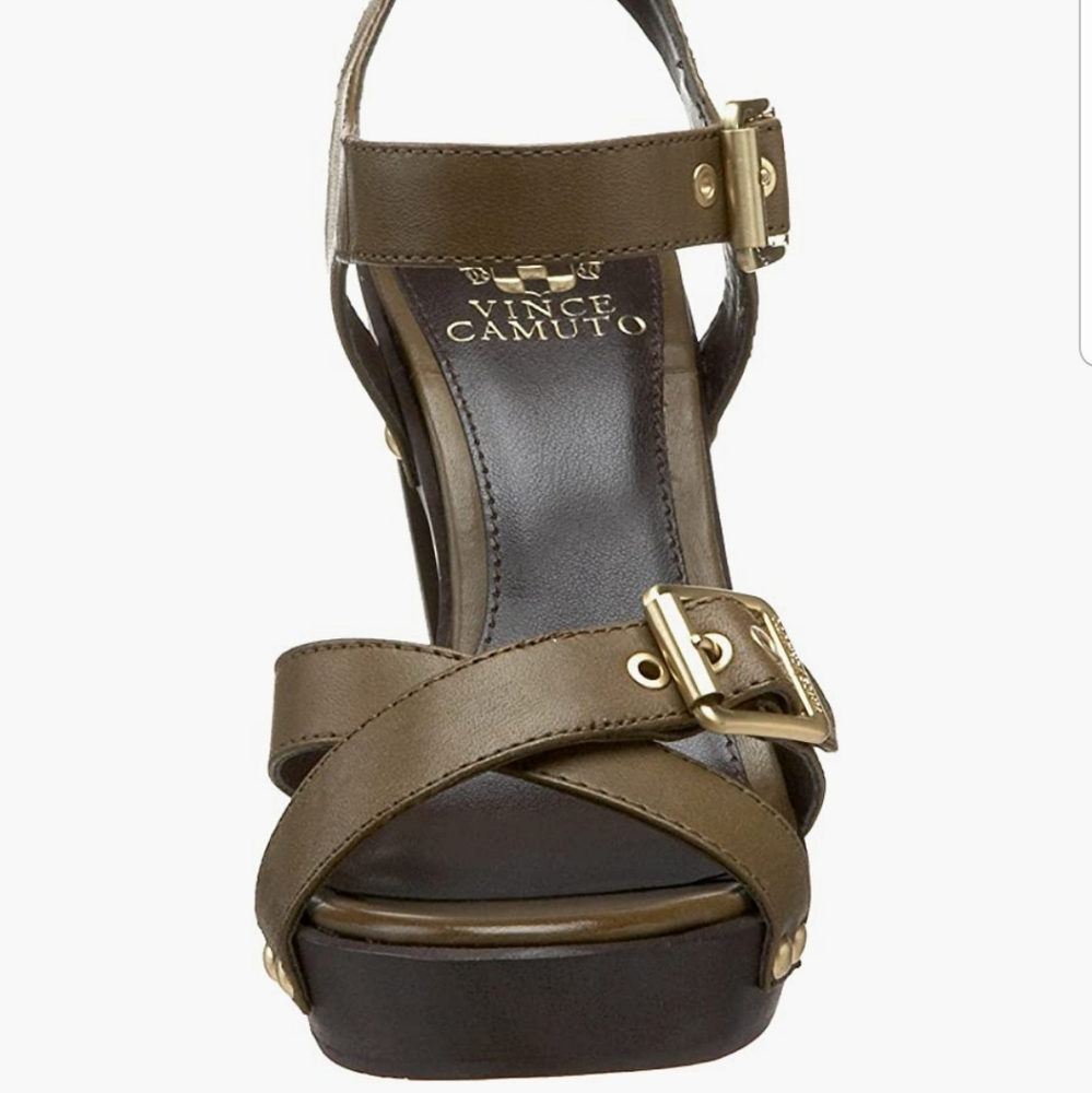 New! Vince Camuto Women's 'Catey' Leather Sandals - Picture 2 of 5